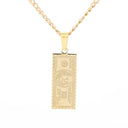 Stainless Steel Music Guitar Pendant Necklace for Men Ladies