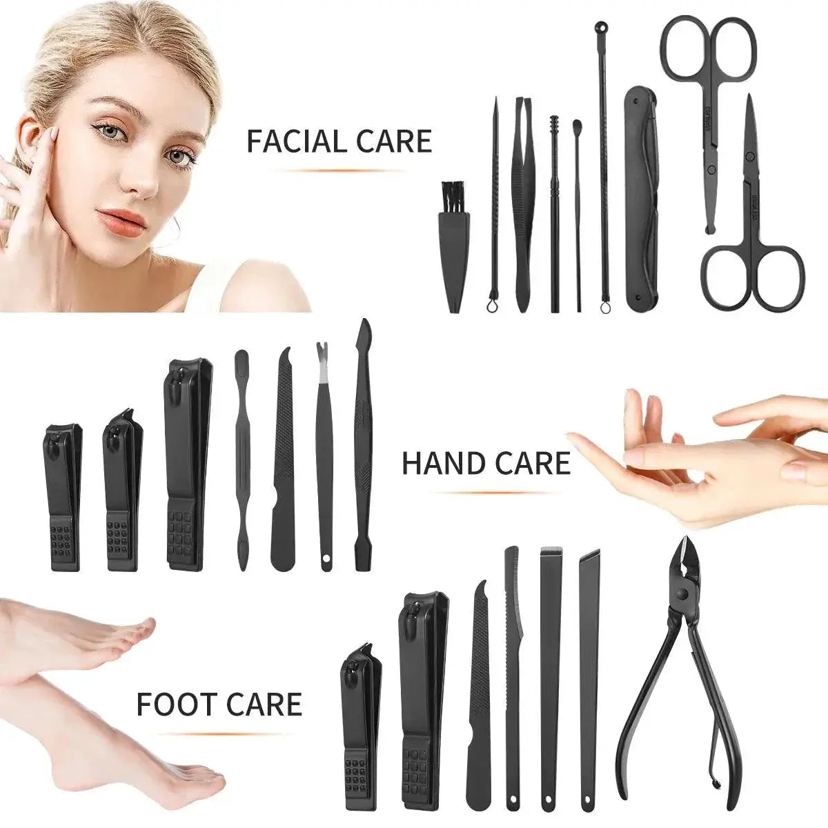 Stainless Steel Nail Care Kit For Grooming Essentials