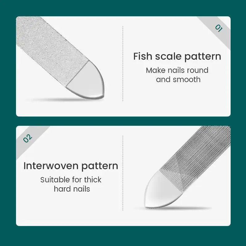 Stainless Steel Nail File Set For Salon Quality Nails