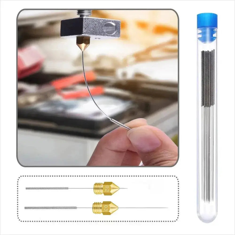 Stainless Steel Nozzle Cleaning Needles Set For 3D Prints