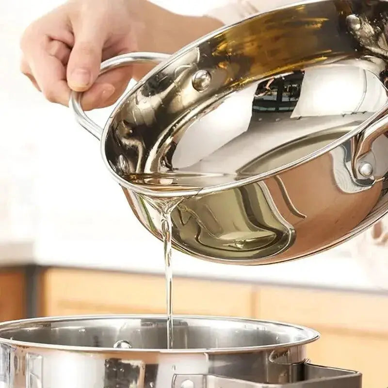 Stainless Steel Oil Fryer With Thermometer And Cover