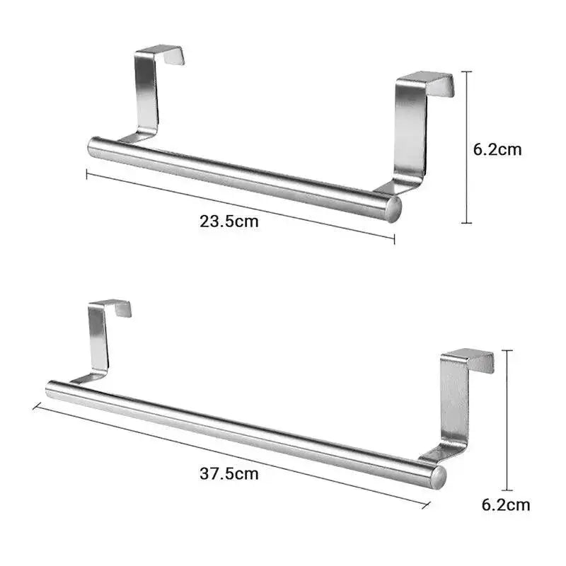 Stainless Steel Over Door Towel Bar For Bathroom And Kitchen