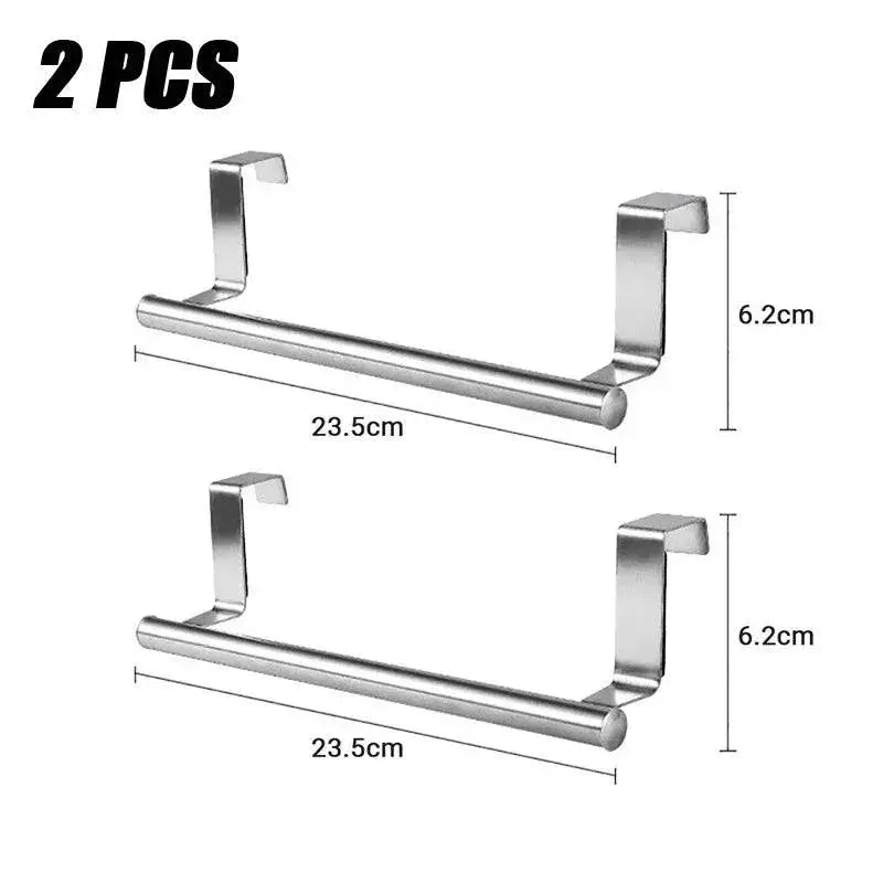 Stainless Steel Over Door Towel Bar For Bathroom And Kitchen