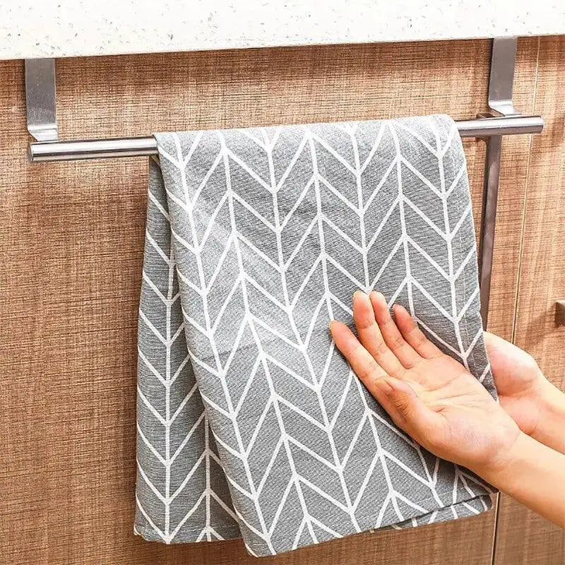 Stainless Steel Over Door Towel Bar For Bathroom And Kitchen