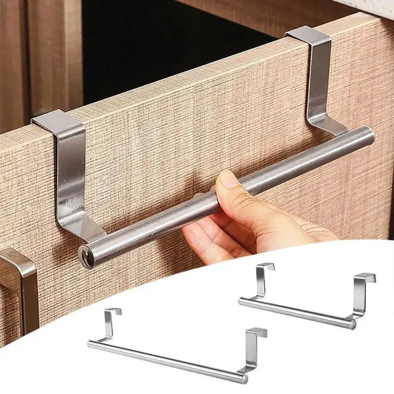 Stainless Steel Over Door Towel Bar For Bathroom And Kitchen