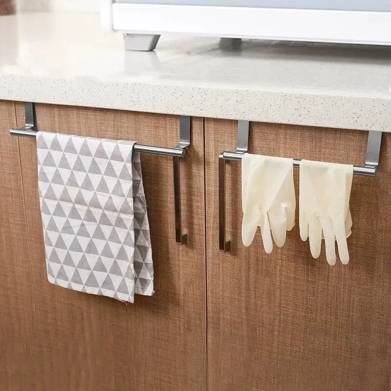 Stainless Steel Over Door Towel Bar For Bathroom And Kitchen