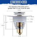 Stainless Steel Pop-Up Sink Strainer Hair Catcher Stopper