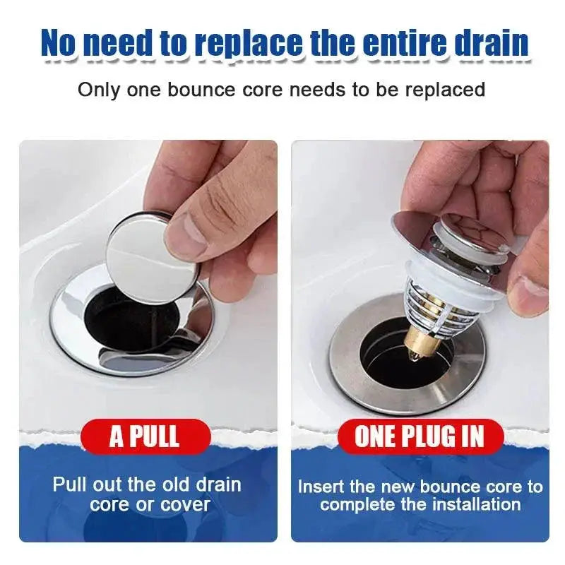 Stainless Steel Pop Up Sink Strainer Hair Catcher Stopper