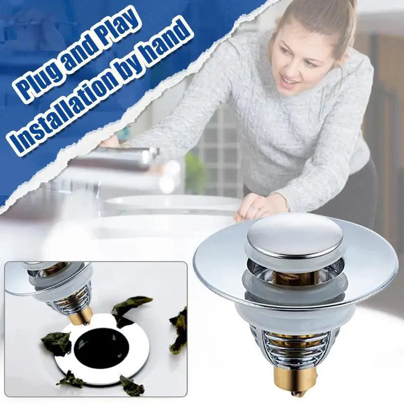 Stainless Steel Pop Up Sink Strainer Hair Catcher Stopper