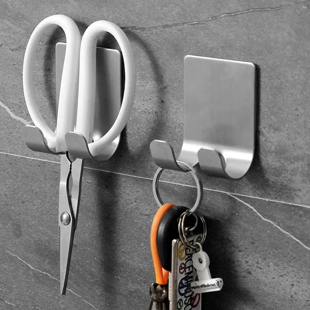 Stainless Steel Razor Holder Wall Organizer With Hooks