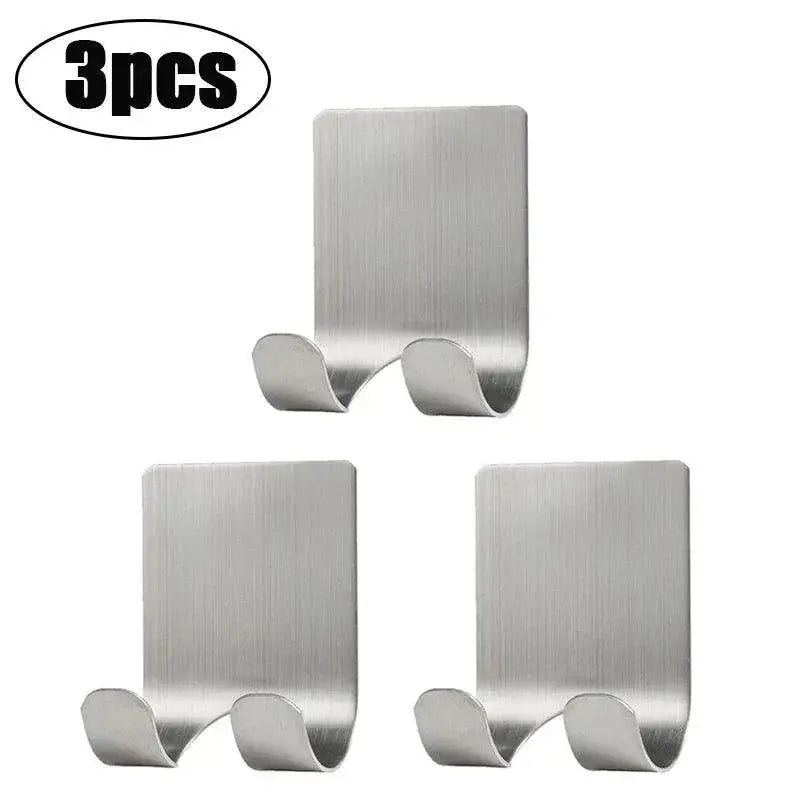 Stainless Steel Razor Holder Wall Organizer With Hooks