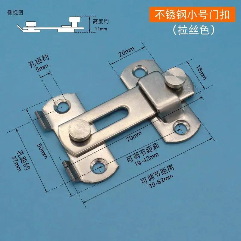 Stainless Steel Red Bronze Pet Cage Door Latch Durable Lock