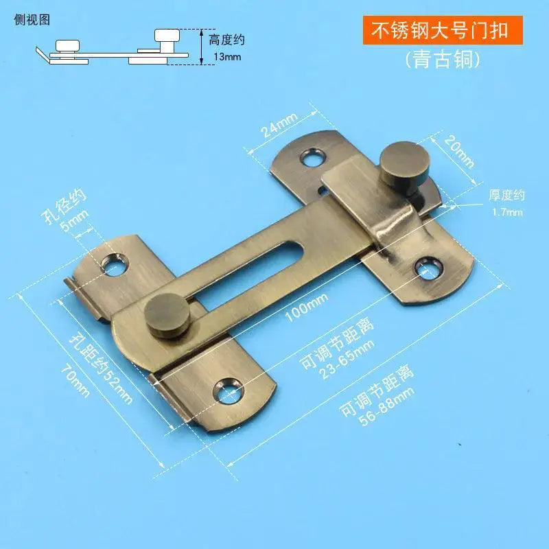 Stainless Steel Red Bronze Pet Cage Door Latch Durable Lock