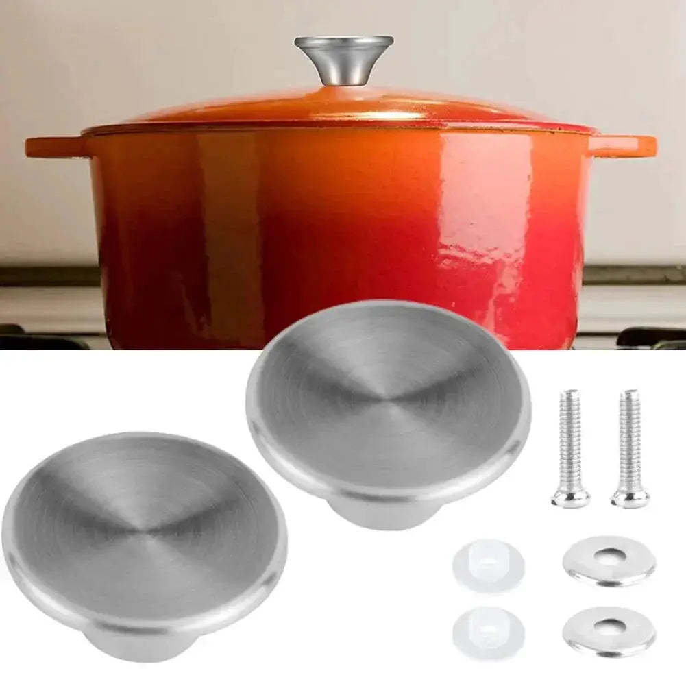 Stainless Steel Replacement Knobs For Cookware Lids 2 Pack
