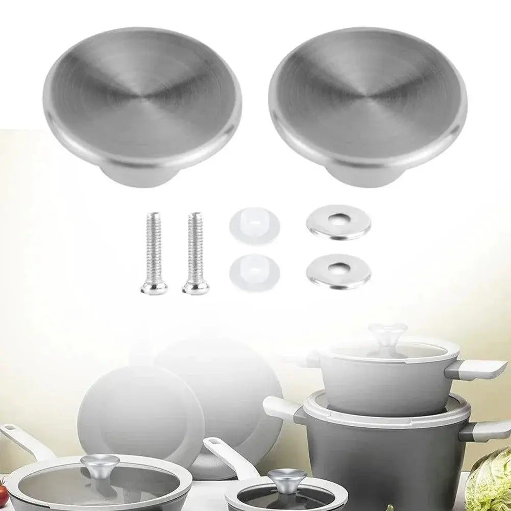 Stainless Steel Replacement Knobs For Cookware Lids 2 Pack