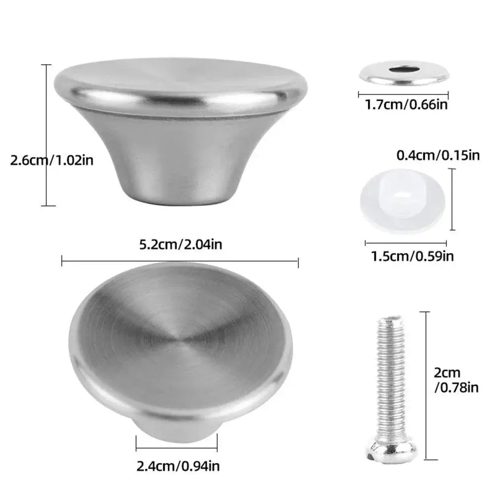 Stainless Steel Replacement Knobs For Cookware Lids 2 Pack