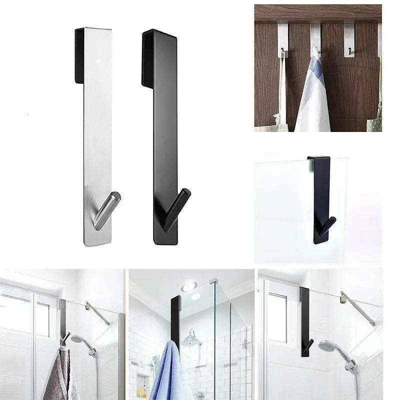Stainless Steel S Shape Over Door Towel Rack for Bathrooms