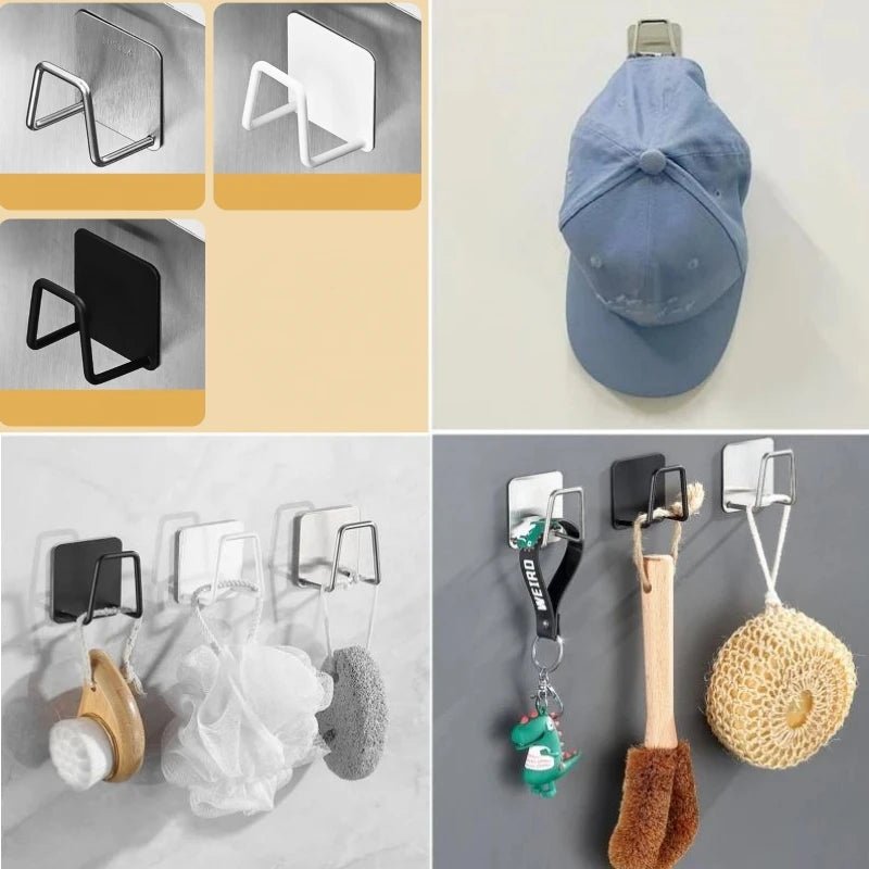 Stainless Steel Sink Sponge Holder Self Adhesive Drain Rack Kitchen Organization