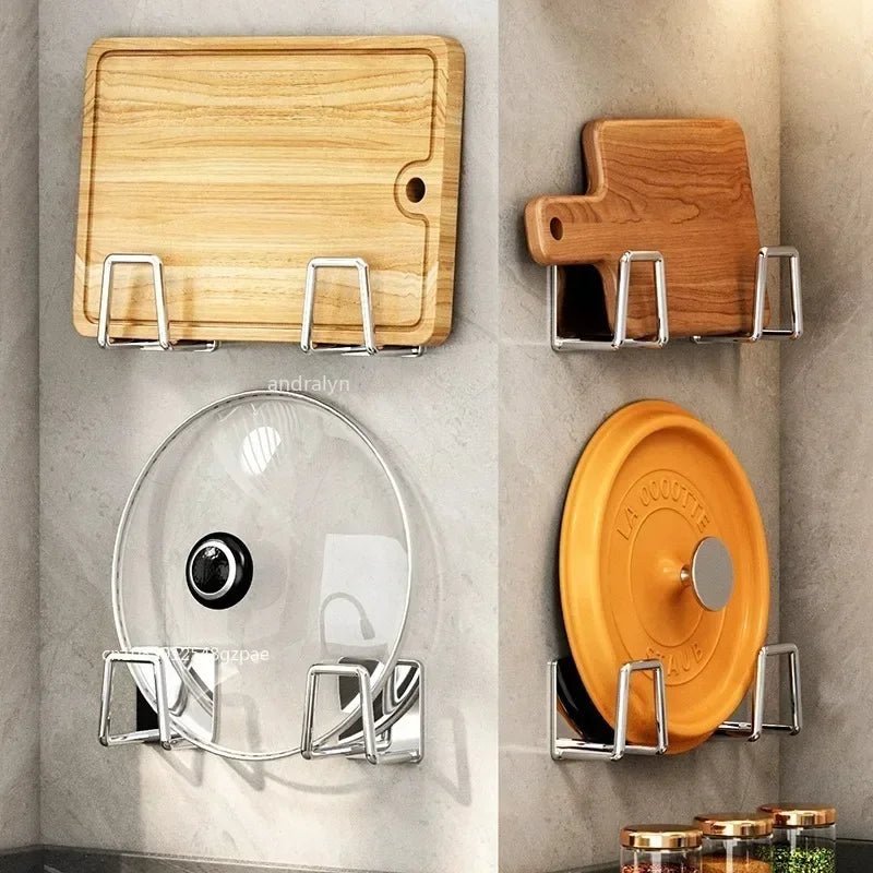 Stainless Steel Sink Sponge Rack Wall Mount Dish Sponge Holder Kitchen Accessory