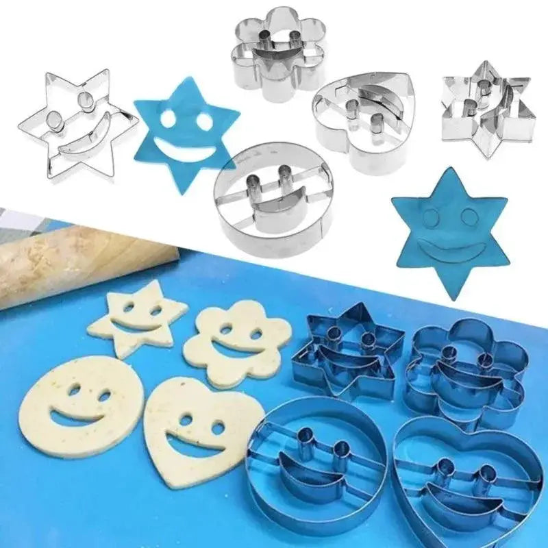 Stainless Steel Smile Face Cookie Cutter Set 4 Pieces Molds