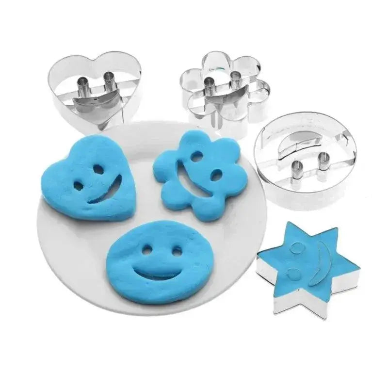 Stainless Steel Smile Face Cookie Cutter Set 4 Pieces Molds