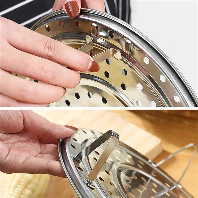 Stainless Steel Steamer Rack For Stock Pots 18 - 30cm Tray