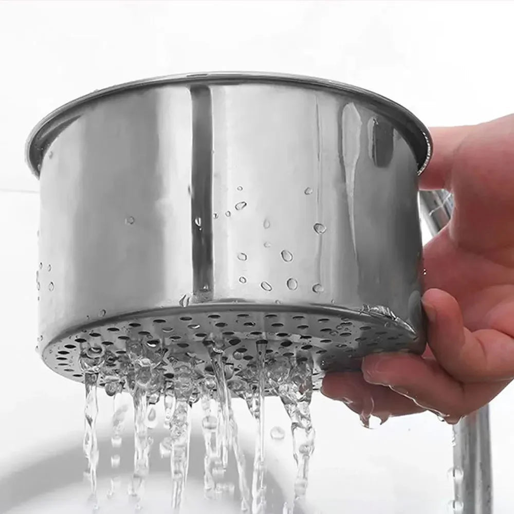 Stainless Steel Swan Sink Strainer Basket and Sponge Rack for Busy Kitchen Today