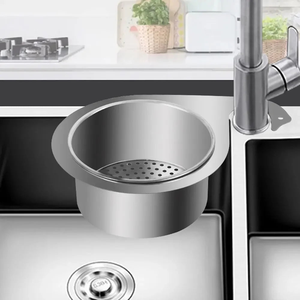 Stainless Steel Swan Sink Strainer Basket and Sponge Rack for Busy Kitchen Today