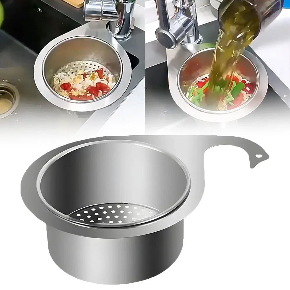 Stainless Steel Swan Sink Strainer Basket and Sponge Rack for Busy Kitchen Today