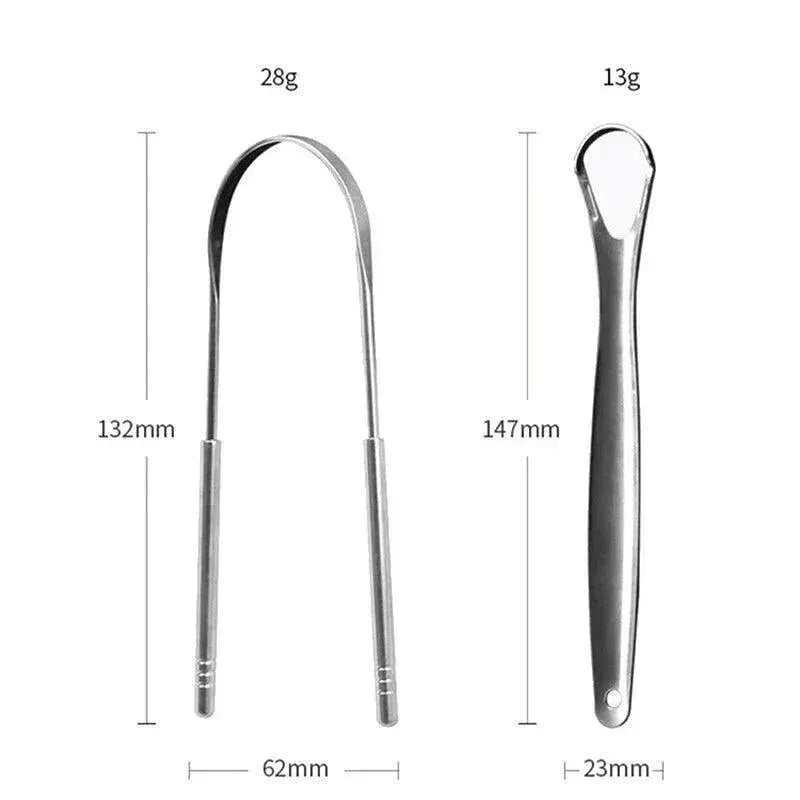 Stainless Steel Tongue Cleaner Set for Fresh Breath Care