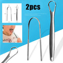Stainless Steel Tongue Cleaner Set for Fresh Breath Care