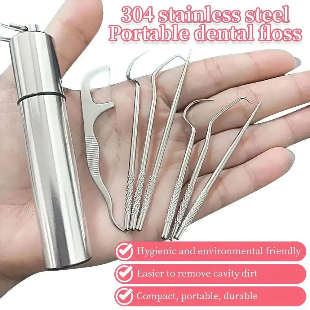 Stainless Steel Toothpick Set Premium Oral Care Tool
