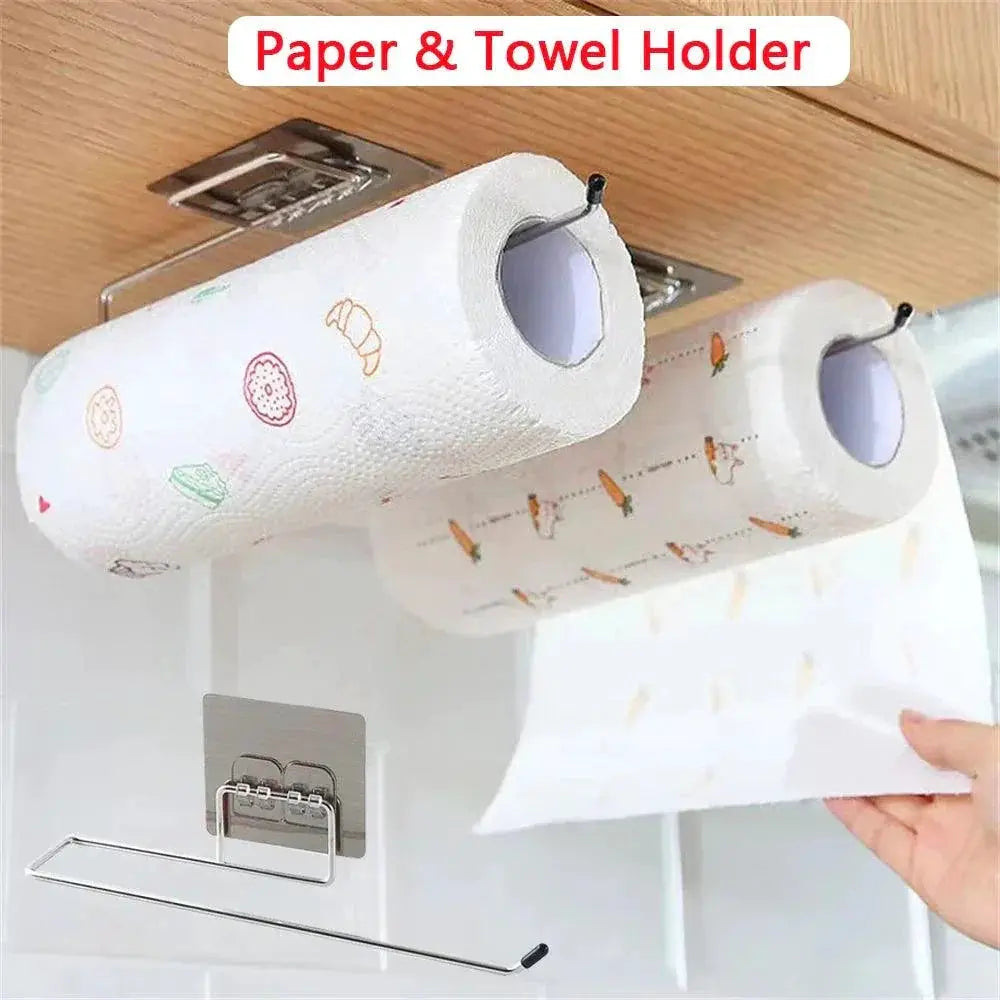Stainless Steel Wall Mount Towel Holder Rustproof Organizer
