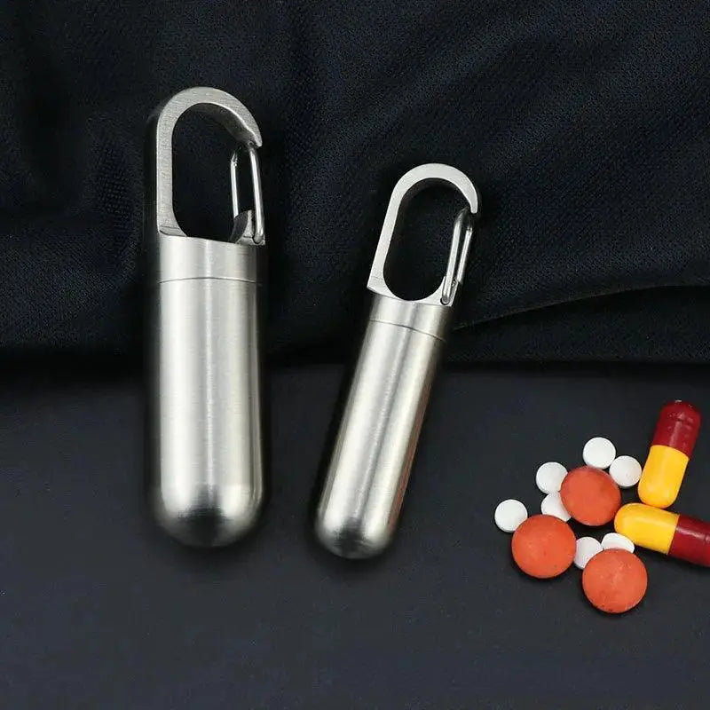 Stainless Steel Waterproof Pill Box For Outdoor Adventures