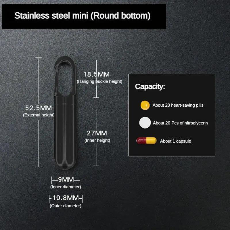 Stainless Steel Waterproof Pill Box For Outdoor Adventures — product view 8
