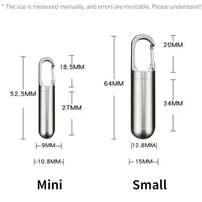 Stainless Steel Waterproof Pill Box For Outdoor Adventures