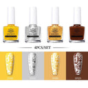 Stamping Nail Art Polish Set: Creative DIY Kit Gold Silver