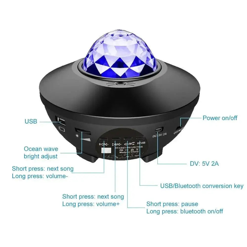 Starry Galaxy Night Light Projector 21 Colors Ceiling Lamp