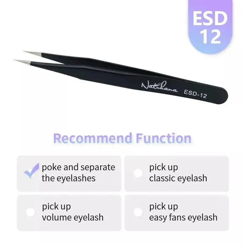 Static-Resistant Lash Tweezers for Pros — G-06