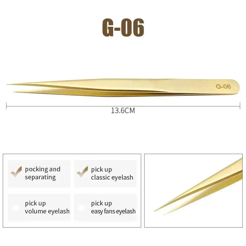 Static-Resistant Lash Tweezers for Pros — G-05