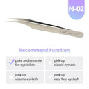Static-Resistant Eyelash Extension Tweezers Set Precision Tools