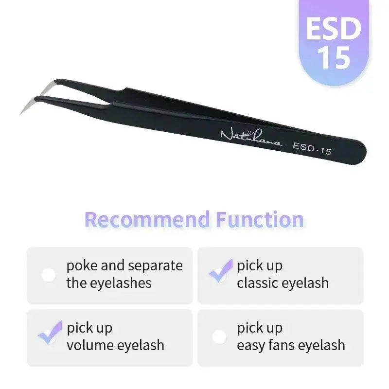 Static-Resistant Lash Tweezers for Pros — ST-14