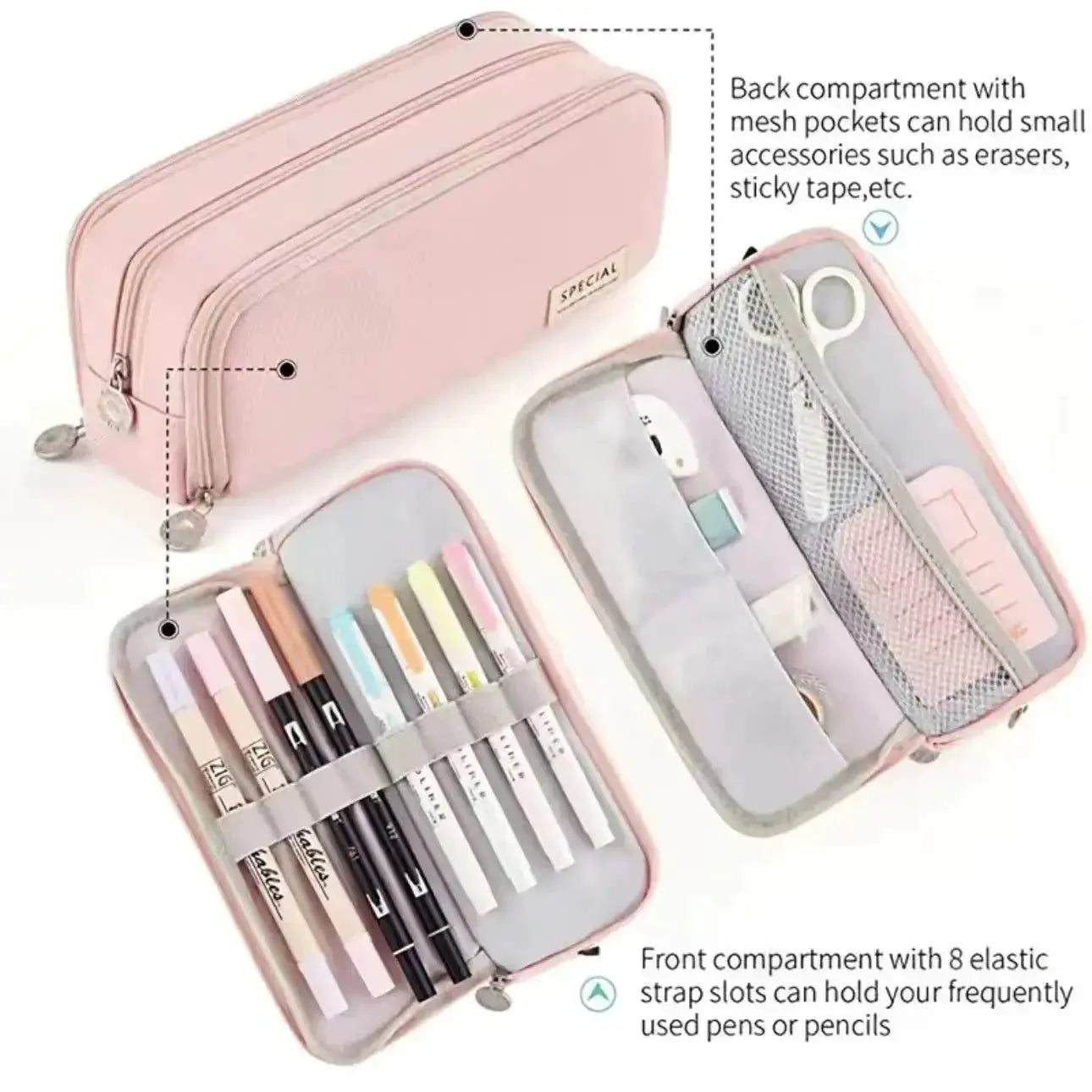 Stationery Pen Storage Bag Large Capacity Pencil Case