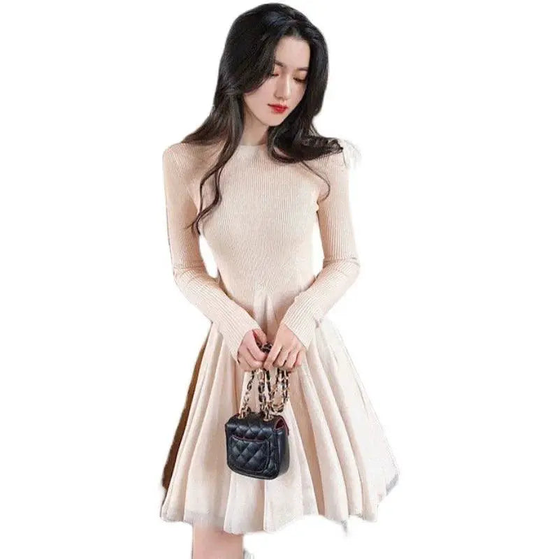 Stay Stylish Fleece - Lined Shiny Mesh Dress for Fashionistas