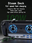 Steam Deck Dock Docking Station with Fan 10-in-1 HDMI 4K