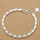 Sterling Silver Chain Bracelet Elegant Party Wedding Jewelry