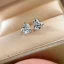 Elegant Heart Stud Earrings for Weddings