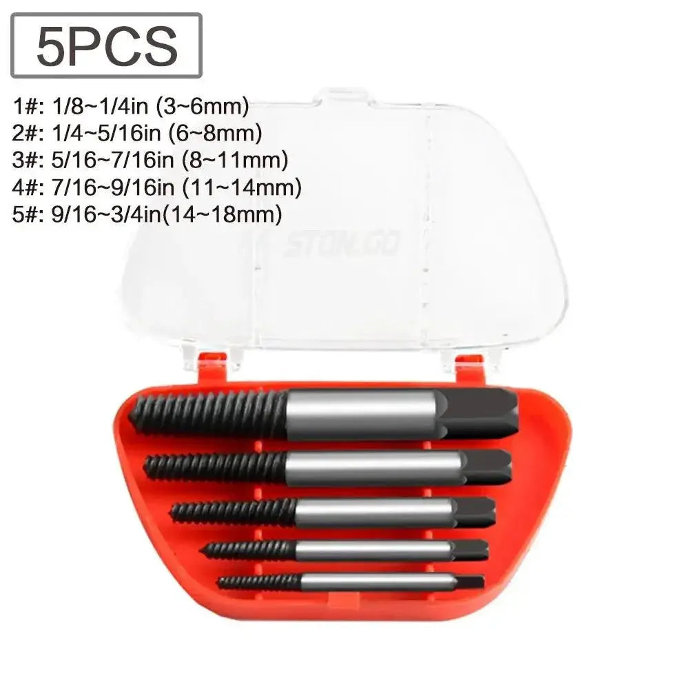 Stonego Carbon Steel Screw Extractor Set For Bolt Removal