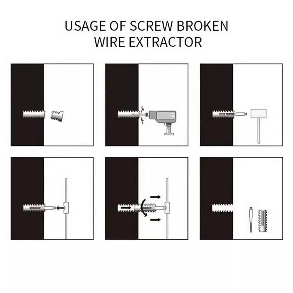 Stonego Carbon Steel Screw Extractor Set For Bolt Removal