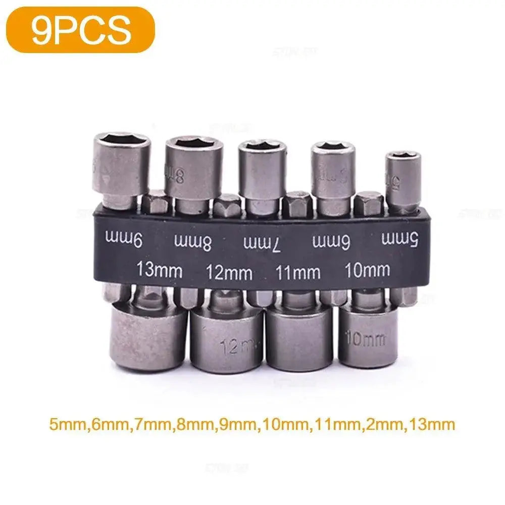 Stonego Professional Hex Socket Nut Driver Bit Set 9PCS